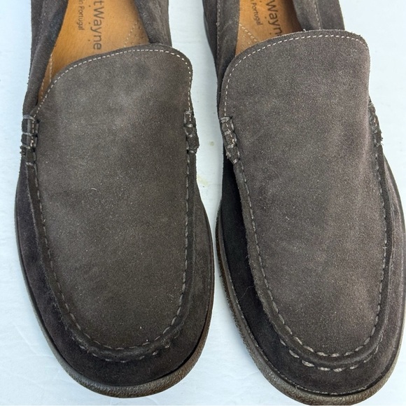 ROBERT WAYNE MAINE (DARK BROWN SUEDE LOAFERS Sz 10.5 SLIP ON CASUAL LOAFER SHOES - Picture 8 of 14